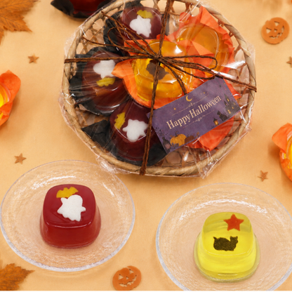 竹かご入りハロウィンゼリー6個【数量限定】