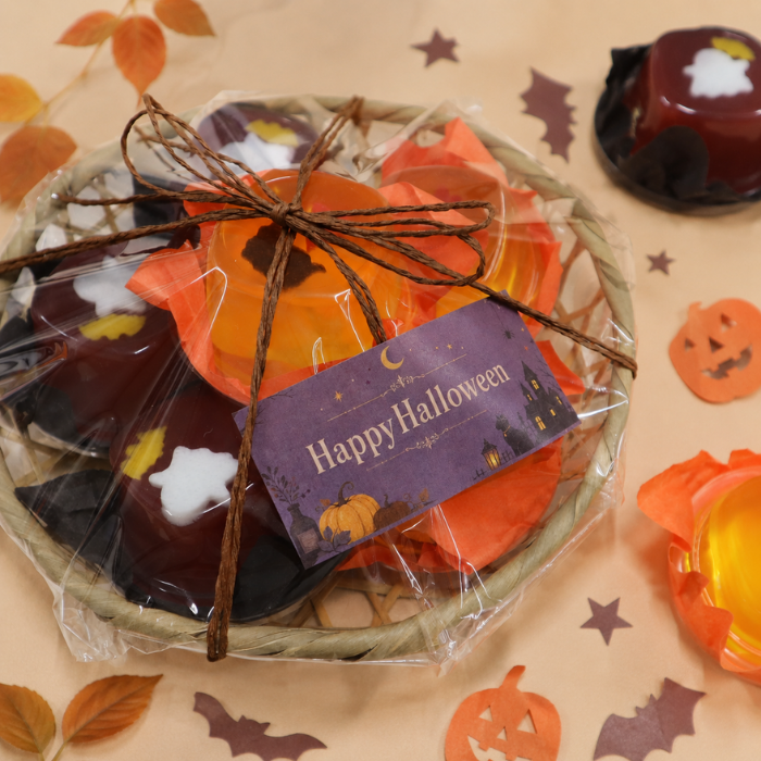 竹かご入りハロウィンゼリー6個【数量限定】