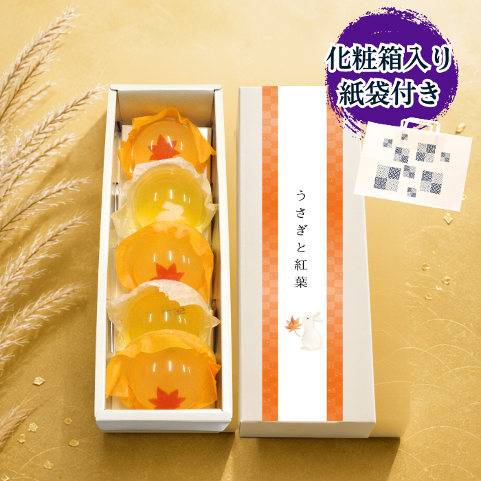 お月見・秋ゼリー詰合せ5個入（箱入り）【秋限定ゼリー】