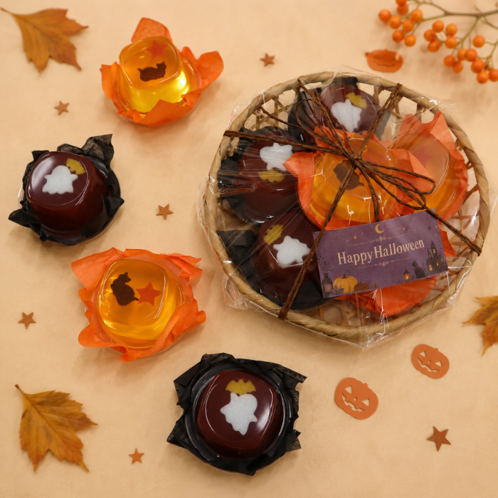 竹かご入りハロウィンゼリー6個【数量限定】