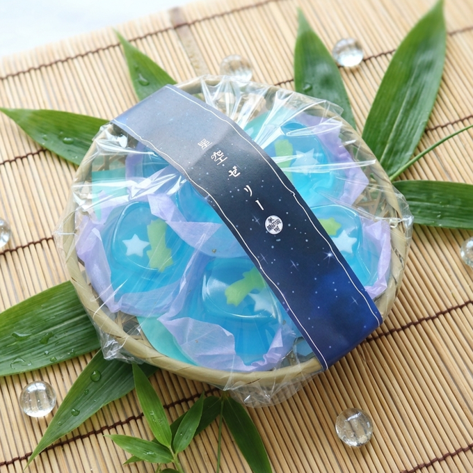 竹かご入り星空ゼリー6個【夏限定ゼリー】