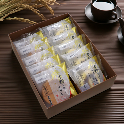 素材にこだわった米粉和菓子セット（箱入り）