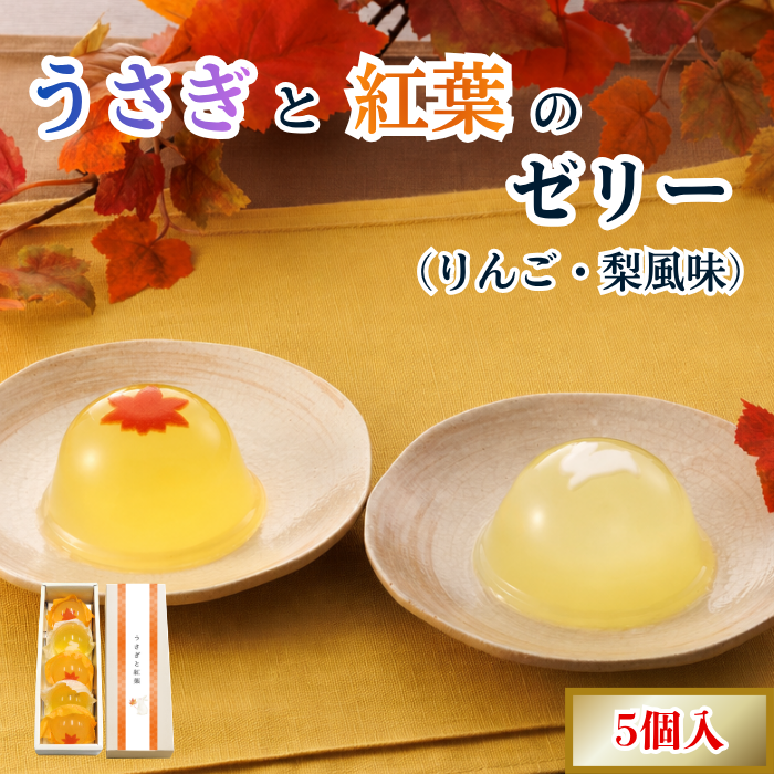 お月見・秋ゼリー詰合せ5個入（箱入り）【秋限定ゼリー】