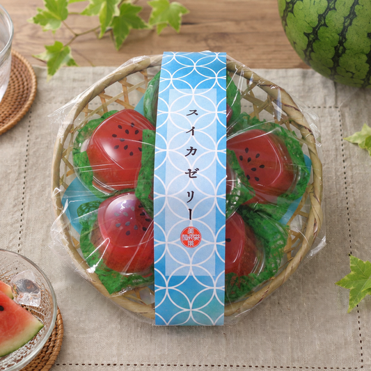 竹かご入りスイカゼリー6個【夏限定ゼリー】
