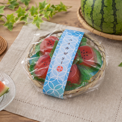 竹かご入りスイカゼリー6個【夏限定ゼリー】